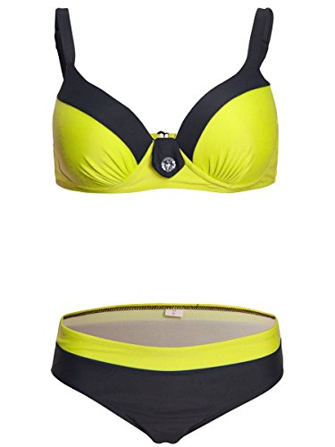 Voqeen Mujer Bikini de Gradiente de Color Establece Retro Empuja hacia Arriba Dos Piezas Acolchadas Lunares/Rayas/Cristal Impresa Ropa de Playa Traje de baño
