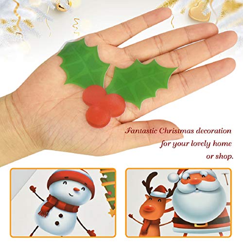 Voqeen Pegatinas de Navidad Calcomanías para ventanas Lindo Decoración de ventanas Santa Claus Adhesivos reutilizables Calcomanías electrostáticas ventanas