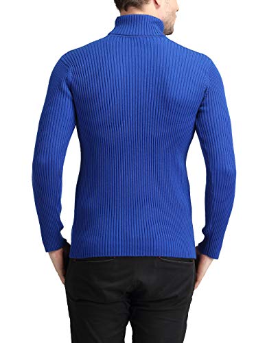 Vorgelen Suéter Hombre Jersey De Cuello Alto Delgado Manga Largo de Punto Tamaño