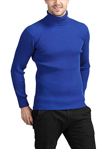 Vorgelen Suéter Hombre Jersey De Cuello Alto Delgado Manga Largo de Punto Tamaño