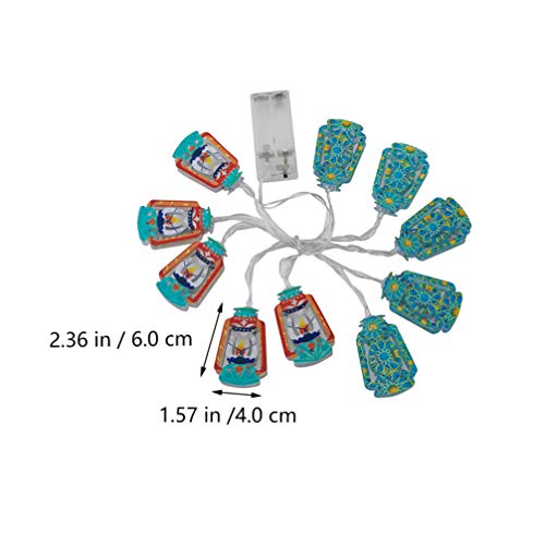 VOSAREA Cadena de Luz LED Ramadan Eid Luces de Cadena de Hadas Mini Lámpara de Queroseno Decoración Mubarak Islámica para Patio Jardín Hogar Boda Fiesta Árbol Decoraciones 1. 5M