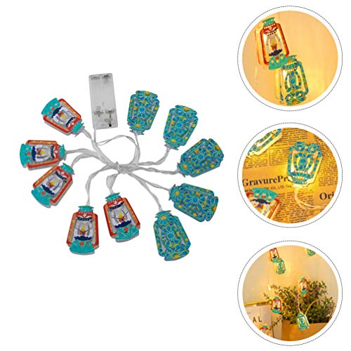 VOSAREA Cadena de Luz LED Ramadan Eid Luces de Cadena de Hadas Mini Lámpara de Queroseno Decoración Mubarak Islámica para Patio Jardín Hogar Boda Fiesta Árbol Decoraciones 1. 5M