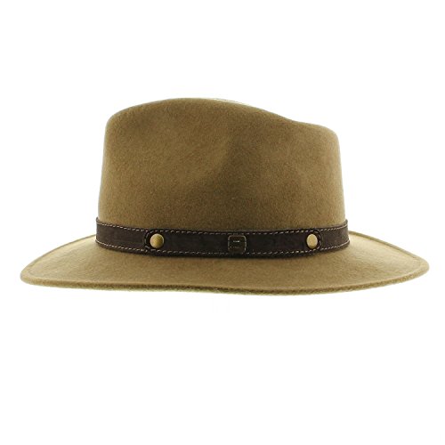 Votrechapeau – Sombrero fedora – fieltro plegable e impermeable – pétrus beige 59 cm