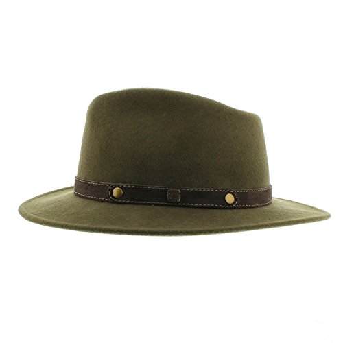 Votrechapeau – Sombrero fedora – fieltro plegable e impermeable – pétrus verde 54 cm