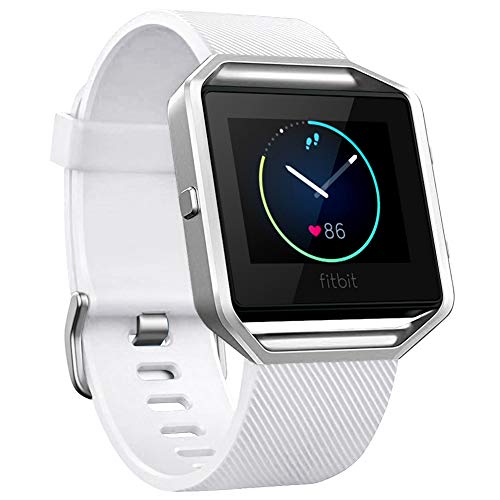 Vozehui Correa compatible con Fitbit Blaze, correa ajustable y suave de repuesto para Fitbit Blaze con hebilla de metal, pulsera deportiva para mujeres y hombres grandes/pequeños