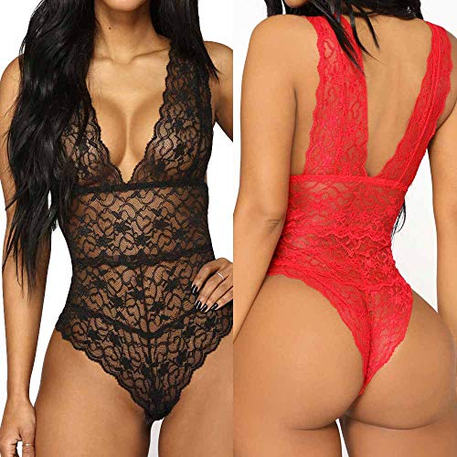 VPASS Lencería Erotica de Mujer, Mujeres Sexy Ropa de Dormir Moda Mujeres Sexy Ropa Interior Camisón Perspectiva de Hueca Babydoll Traje Especias Tentación Camisón Pijamas