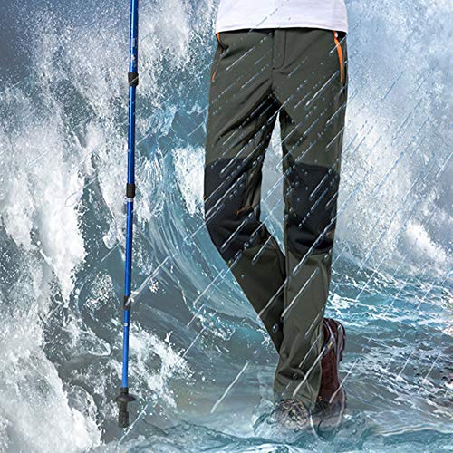 VPASS Pantalones para Hombre,Pantalones de Trekking Softshell Pantalones Impermeables Resistente Pantalones de Escalada Trabajo Pantalones Trabajo Pantalones Jogging Pants