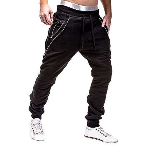 VPASS Pantalones para Hombre,Pantalones Moda Pop Casuales Chándal de Hombres Jogging Pants Trend Largo Pantalones Diseño de Personalidad