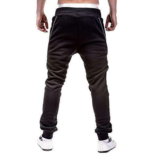 VPASS Pantalones para Hombre,Pantalones Moda Pop Casuales Chándal de Hombres Jogging Pants Trend Largo Pantalones Diseño de Personalidad