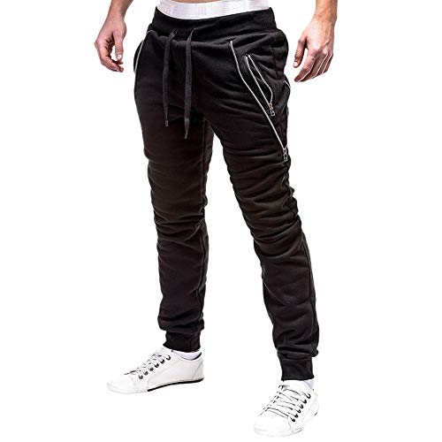 VPASS Pantalones para Hombre,Pantalones Moda Pop Casuales Chándal de Hombres Jogging Pants Trend Largo Pantalones Diseño de Personalidad