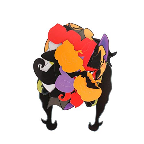 Wakauto 23 Piezas de Accesorios de Foto de Halloween Señalización de Cabeza de Calabaza Sombrero de Bruja Accesorios de Sesión de Fotos de Fiesta de Halloween Truco O Trato Decoración