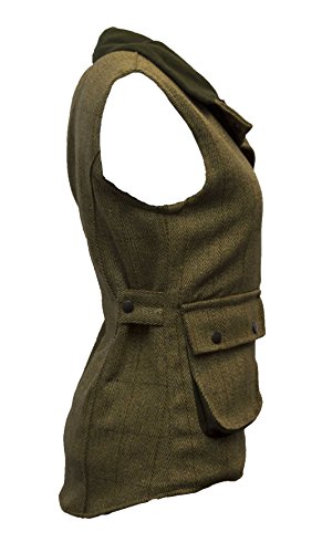Walker and Hawkes - Chaleco de Tweed para Mujer - Inspirado en la hípica y la Caza - Salvia Claro - EU 38 (UK 10)