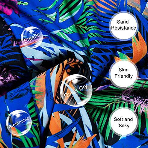 Wantdo Bañador Vestido de Playa Tankini con Falda 1 Pieza para Mujer Flor de Hoja 42-44