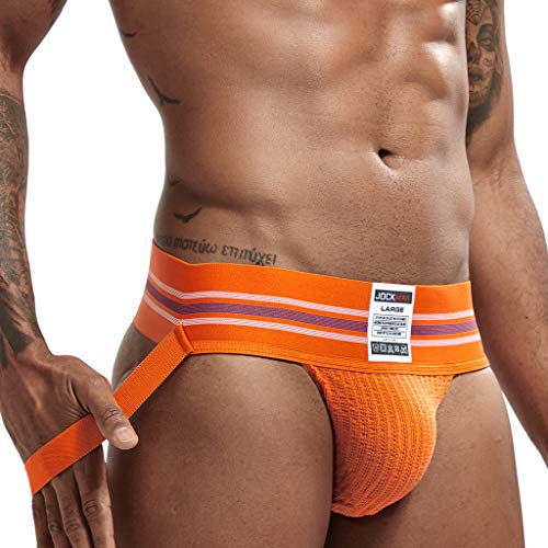 waotier 2019 Calzoncillos Hombre De Verano Moda Caliente Nuevos Sexy Patchwork Shorts Bolso Abultado Deportivo BóXer Suave Ropa Interior(M,Orange)