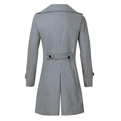 waotier Abrigo Lana Hombre Cazadoras Hombre Invierno Hombres Slim Elegante Moda Hombre 2019 Gabardina Chaqueta Larga Cruzada Parka Cortavientos