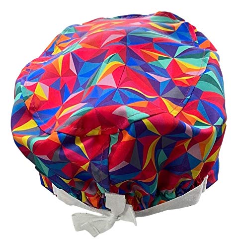 WEARK Gorro Quirófano Sanitario Mujer Hombre Enfermera Dentista Medico Pediatra Pelo Largo con Botones y Sudadero Frontal - (Modelo Color)