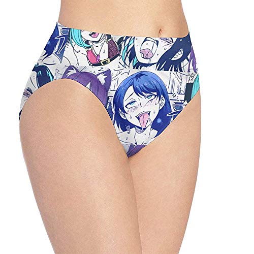 Web--ster Ropa Interior Estampada Animes Ahegao para Mujer, Braguitas Hipster Lindas para Mujer