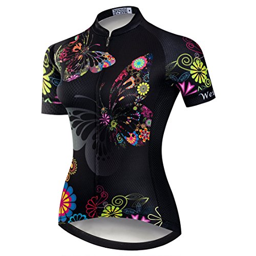 weimostar Maillot de ciclismo de las Mujeres de la Bicicleta de Montaña Jersey Camisetas de manga Corta de la Carretera de la Bicicleta, Mujer, 17, L