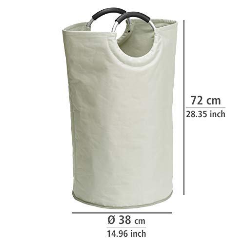 Wenko Pongotodo Saco para La Ropa Sucia 69 L, Poliéster, Blanco, 38x38x72 cm