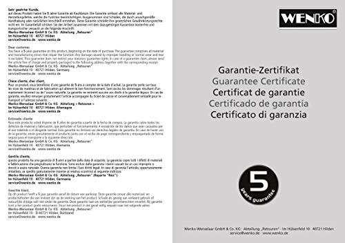 Wenko Soporte Barra, Aluminio, Blanco, 57x3x3 cm