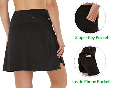 Westkun Falda de Golf Tenis Skort Mujer Negra Negra Pantalón Ropa Padel Running Corta Moda Deportivas Short(Negro,XL)