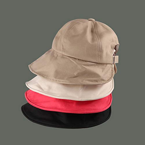 WFZ17 Color sólido sombrero plegable mujeres sombreros corto ala trasera sombrero pescador para verano playa negro