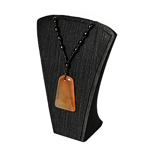 WHJ@ Expositor de Collares,Busto Expositor,Tela de Seda tailandesa, Molde de Resina, Curva en S, Mano de Obra Fina, Varios tamaños