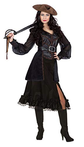 Wilbers & Wilbers Chaqueta de pirata, chaleco, blusa, calaveras, accesorio para disfraz, para mujer, pirata, novia, carnaval, Halloween, talla: 44