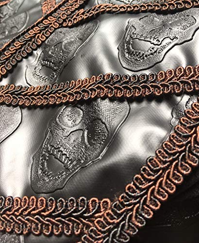 Wilbers & Wilbers Chaqueta de pirata, chaleco, blusa, calaveras, accesorio para disfraz, para mujer, pirata, novia, carnaval, Halloween, talla: 44