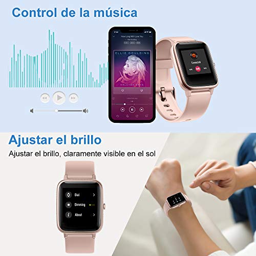 Willful Smartwatch,Reloj Inteligente con Pulsómetro,Cronómetros,Calorías,Monitor de Sueño,Podómetro Monitores de Actividad Impermeable IP68 Smartwatch Hombre Reloj Deportivo para Android iOS