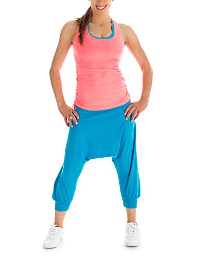 Winshape Mujer Dance Fitness Tiempo Libre Deporte Camiseta de Tirantes WVR20 Rosa Coral neón Talla:Large