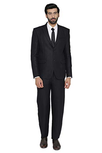 WINTAGE 100% de Boda de Lino y de la Tarde de los Hombres 2 Pc Traje: Negro, XXXX-Large