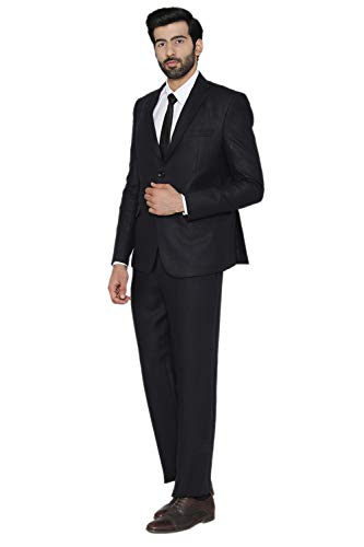 WINTAGE 100% de Boda de Lino y de la Tarde de los Hombres 2 Pc Traje: Negro, XXXX-Large