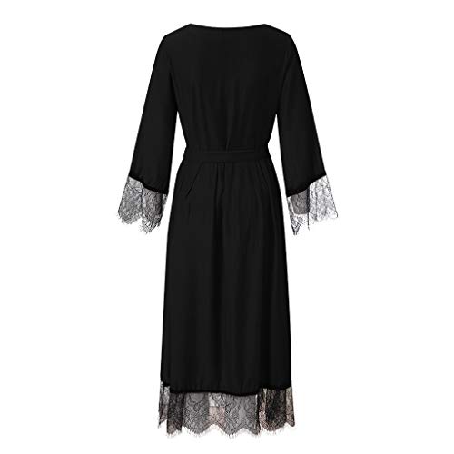 Without logo SFQRYP Casual Moda islámica Encaje Paneles túnicas Vestidos Mujeres Abaya Dubai Ramadan marroquí Vestido musulmán Turco (Color : Blue, Size : Medium)