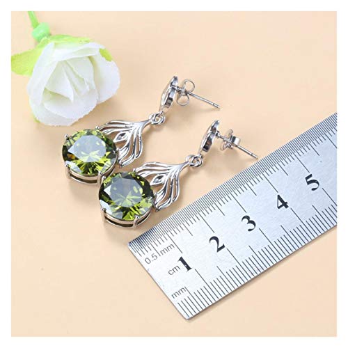 Wnkls Joyas De Boda Conjuntos Pendientes Redondos Pendientes Y Prendas De Vestir Pulsera Conjuntos Regalos Femeninos (Color : A 4PCS, Size : 9)