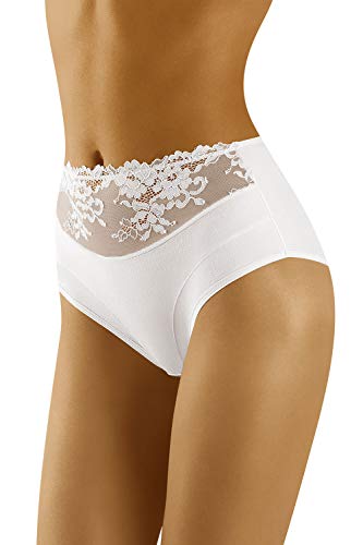 Wolbar Braguita con Encaje para Mujeres WB415, Blanco,2XL