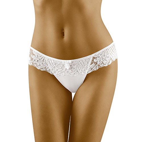 Wolbar Elegante Tanga de Microfibra WB09, S, Blanco