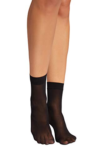 Wolford Individual 10 Socks Ceidos, 10 DEN, Negro, S para Mujer