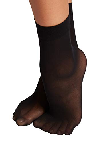 Wolford Individual 10 Socks Ceidos, 10 DEN, Negro, S para Mujer