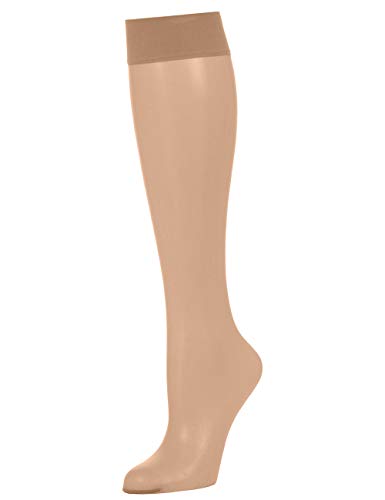 Wolford Nude 8 Knee-Highs Ceñidos, 7 DEN, Beige (Fairly Light 4738), S para Mujer