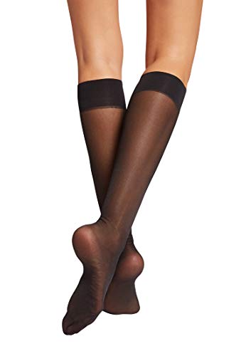 Wolford Satin Touch 20 Knee-Highs Calcetines altos, 20 DEN, Negro (Black 7005), M para Mujer