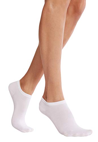Wolford Sneaker Cotton Socks Calcetines, Blanco (White 1001), M para Mujer