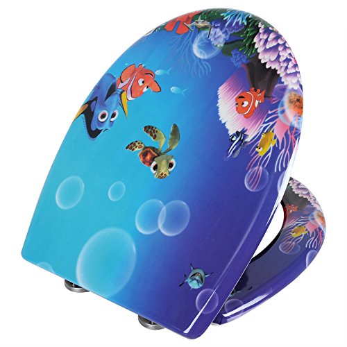 WOLTU Asiento de Inodoro Duroplástico WC Tapa y Asiento para Inodoro con Cierre Suave Fácil Instalación 2512