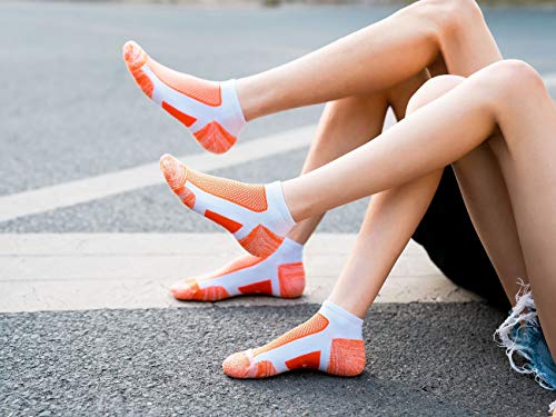 Wonewin 3 Pares Calcetines Running Para Hombre Mujer - Deporte Calcetines Cortos de Algodón Con Amortiguación Respirable Running Ciclismo (Azul, XL)