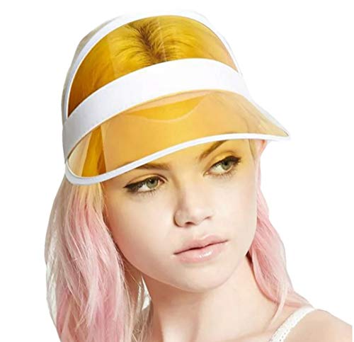 WOO GIRL Gorra con visera tintada para una luz agradable. Ideal para la playa, jugar al tenis, golf y al aire libre para dar un color elegante. amarillo Talla única