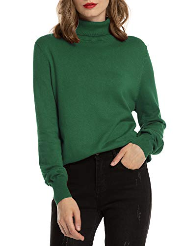 Woolen Bloom Jersey Cuello Alto Camiseta Manga Larga Sueter Invierno Jersey Basico Suelto Jerseys Camisa Tops Pull-Over Suéter Mujer Primavera Otoño