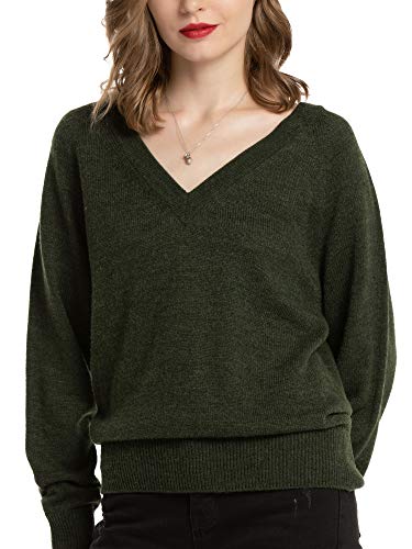 Woolen Bloom Jersey Punto Mujer Básico V Cuello Camisas Manga Larga Chaqueta de Punto Sueter Mujer Jerseys Primavera Verano Otoño Suéter