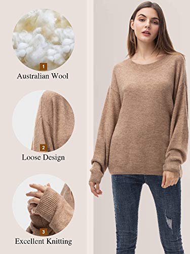 Woolen Bloom Jersey Punto Mujer Invierno Jersey Rayas Camiseta Manga Larga Sueter Basico Suelto Jerseys Camisa Tops Pull-Over Suéter Mujer Primavera Otoño