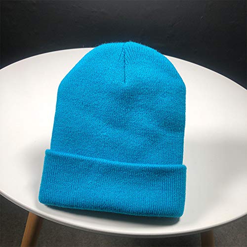 wopiaol Otoño e Invierno clásico de los Hombres y de Las Mujeres del Mismo Color Fluorescente Gorra Gorra Gorro de Punto Gorro de Lana Hip-Hop Capucha