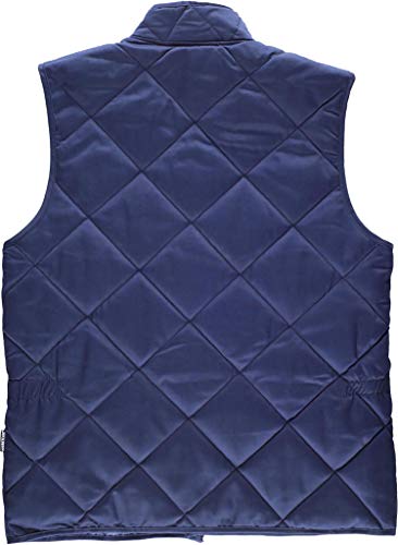 Work Team Chaleco Guateado con Cierre de Corchetes y sin Bolsillos. Hombre Marino S